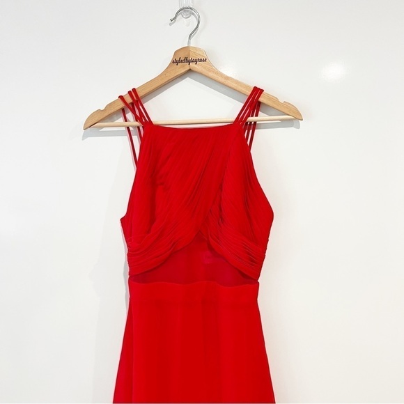 Fame and Partners High Neck Chiffon Maxi Dress - Picture 1 of 12